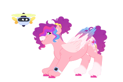 Size: 1280x854 | Tagged: safe, artist:itstechtock, oc, oc only, oc:sparkle oasis, pegasus, pony, g5, female, g5 oc, magical lesbian spawn, mare, offspring, parent:pipp petals, parent:sunny starscout, parents:petalscout, pegasus oc, simple background, solo, transparent background