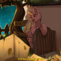 Size: 2500x2500 | Tagged: safe, artist:medkit, oc, alicorn, pony, ancient egypt, any gender, any race, any species, auction, auction open, blurry, blurry background, brick, butt fluff, commission, complex background, cracks, door, ear fluff, ears up, english, eyebrows, eyes open, feathered wings, fence, fluffy, full body, garden, grass, heart shaped, high res, hoof fluff, hoof hold, horn, horseshoes, house, island, ladder, leaves, leg fluff, looking at something, nails, open mouth, open smile, outdoors, paint tool sai 2, plants vs zombies 2: it's about time, raised hoof, shadow, shoulder fluff, sketch, smiling, solo, space, standing, standing on two hooves, stars, sternocleidomastoid, teeth, text, three quarter view, tree, wall, wall of tags, window, wings, ych sketch, your character here