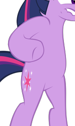 Size: 896x1499 | Tagged: safe, artist:fufik, edit, vector edit, twilight sparkle, pony, unicorn, equestria girls, g4, my little pony equestria girls, belly, bipedal, cropped, female, mare, pictures of bellies, simple background, solo, transparent background, unicorn twilight, vector, wavy mouth
