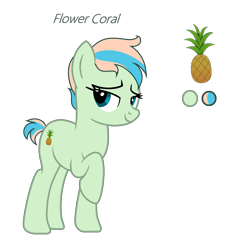 Size: 1267x1219 | Tagged: safe, artist:colorcoookie0w0, coral currents, earth pony, pony, g4, female, lidded eyes, mare, older, older coral currents, raised hoof, simple background, solo, translated in the comments, transparent background