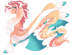 Size: 3600x2700 | Tagged: safe, artist:gigason, oc, oc only, oc:prima, draconequus, hybrid, bat wings, chest fluff, coat markings, colored hooves, colored horn, colored muzzle, colored wings, cute, cute little fangs, cyan eyes, ear fluff, facial markings, fangs, gradient body, gradient legs, gradient wings, grin, high res, hoof polish, horn, hybrid oc, interspecies offspring, looking back, magical gay spawn, multiple wings, neck fluff, obtrusive watermark, offspring, pale belly, parent:discord, parent:sunburst, simple background, smiling, snip (coat marking), solo, transparent background, unshorn fetlocks, watermark, wings