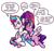 Size: 3000x2800 | Tagged: safe, artist:magician-horse, derpibooru exclusive, misty brightdawn, pipp petals, zipp storm, pegasus, pony, unicorn, g5, blushing, coat markings, female, high res, lesbian, lucky bitch, mare, mare on mare, missing cutie mark, misspelling of you're, misty brightdawn gets all the mares, misty brightdawn gets all the princesses, pale belly, polyamory, pony on pony action, rebirth misty, royal sisters (g5), ship:dawnstorm, ship:mistypetals, ship:petalstorm, shipping, siblings, simple background, sisters, socks (coat markings), white background