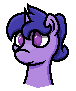 Size: 76x91 | Tagged: safe, artist:rony ram, oc, oc only, oc:grapie, pony, unicorn, bust, horn, looking at you, picture for breezies, pixel art, simple background, solo, sticker, transparent background