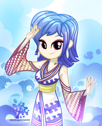 Size: 2015x2490 | Tagged: safe, artist:rjp.rammy, oc, oc:rachel white, human, equestria girls, g4, clothes, cosplay, costume, female, high res, solo, tsuru yuzuki