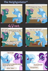 Size: 1371x2010 | Tagged: safe, artist:adeerdear, starlight glimmer, trixie, oc, g4, comic, text