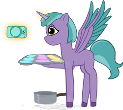 Size: 1503x1342 | Tagged: safe, artist:equestriaexploration, shiny sparks, alicorn, pony, g5, my little pony: tell your tale, alicornified, female, magic, mare, race swap, simple background, solo, sparksicorn, transparent background