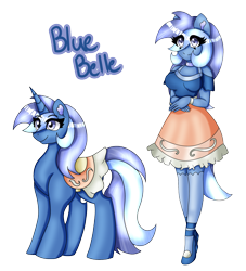 Size: 1905x2094 | Tagged: safe, artist:dazzlingmimi, blue belle (g4), human, pony, unicorn, equestria girls, g4, busty blue belle (g4), equestria girls-ified, female, mare, ponied up, saddle, simple background, solo, tack, transparent background