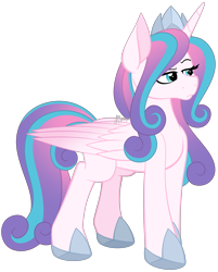 Size: 2876x3575 | Tagged: safe, artist:feather_bloom, princess flurry heart, alicorn, pony, g4, clothes, commission, crown, flurry heart is not amused, high res, jewelry, older, older flurry heart, regalia, shoes, simple background, smug, solo, teenager, transparent background, unamused