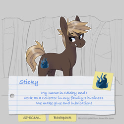 Size: 1024x1024 | Tagged: safe, artist:sinclair2013, oc, oc only, oc:sticky, earth pony, pony, male, nudity, sheath, solo, stallion