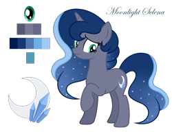 Size: 2497x1951 | Tagged: safe, artist:lunerymish, oc, oc only, oc:moonlight selena, pony, unicorn, base used, ethereal mane, ethereal tail, female, mare, offspring, parent:king sombra, parent:princess luna, parents:lumbra, raised hoof, simple background, solo, tail, transparent background