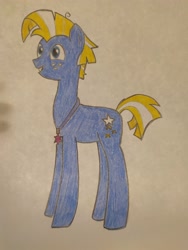 Size: 4000x3000 | Tagged: safe, artist:thunderrainbowshadow, star tracker, earth pony, pony, g4, colt, foal, freckles, male, simple background, solo, teenager, traditional art, white background