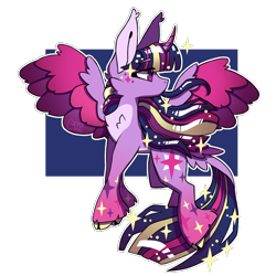 Size: 2000x2000 | Tagged: safe, artist:caprania, twilight sparkle, alicorn, pony, g4, chest fluff, high res, rainbow power, solo, twilight sparkle (alicorn)