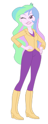 Size: 1900x4876 | Tagged: safe, artist:gmaplay, edit, vector edit, princess celestia, principal celestia, human, equestria girls, g4, my little pony equestria girls: rainbow rocks, arm behind back, boots, brooch, female, hands behind back, jewelry, shoes, simple background, solo, transparent background, vector