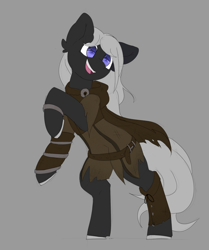 Size: 1280x1534 | Tagged: safe, artist:umbreow, oc, oc:ozem, earth pony, pony, clothes, gray background, male, simple background, solo, stallion