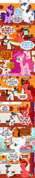 Size: 1024x5134 | Tagged: safe, artist:jasperpie, pinkie pie, shining armor, oc, oc:aramau, oc:dr. wolf, oc:lightning bliss, oc:ridge the hedgehog, hedgehog, comic:it's good to be helping, g4, amused, aviator goggles, cellphone, comic, cute, dr. wolf is not amused, fez, glasses, goggles, hat, jasper pie is amused, lightning bliss is amused, ocbetes, phone, pie's pizzeria, ponyville, sugarcube corner, unamused