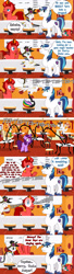 Size: 1024x3776 | Tagged: safe, artist:jasperpie, shining armor, oc, oc:aramau, oc:lightning bliss, oc:tyandaga, deer, reindeer, comic:it's good to be helping, g4, cute, faic, fez, glasses, hat, implied flurry heart, irrational exuberance, ocbetes, pie's pizzeria, smiling