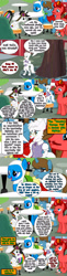 Size: 1024x4213 | Tagged: safe, artist:jasperpie, oc, oc:dr. wolf, oc:finn the pony, oc:jasper pie, oc:lightning bliss, oc:thespio, comic:it's good to be helping, comic, fez, glasses, hat, implied flurry heart, implied shining armor, pie's pizzeria, ponyville, tree