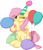 Size: 6141x7121 | Tagged: safe, artist:cyanlightning, fluttershy, pegasus, pony, g4, .svg available, absurd resolution, balloon, blowershy, blowing, blowing up balloons, commissioner:puffydearlysmith, cute, female, glasses, hat, inflating, mare, one eye closed, party hat, shyabetes, simple background, sitting, solo, transparent background, vector