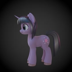 Size: 1048x1048 | Tagged: safe, twilight sparkle, pony, unicorn, g4, 3d, 3d model, blender, unicorn twilight, wip