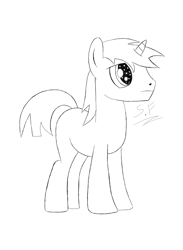 Size: 1080x1479 | Tagged: safe, artist:solemnfutury, oc, pony, unicorn, male, simple background, solo, white background