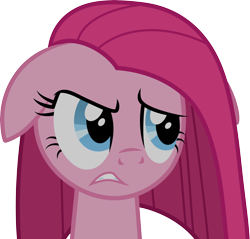 Size: 6000x5736 | Tagged: safe, alternate version, artist:twilirity, pinkie pie, earth pony, pony, g4, party of one, .svg available, bust, floppy ears, pinkamena diane pie, simple background, solo, transparent background, vector