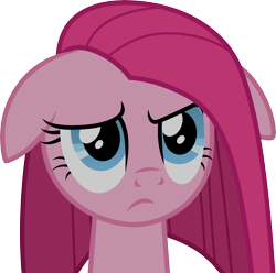 Size: 6000x5945 | Tagged: safe, alternate version, artist:twilirity, pinkie pie, earth pony, pony, g4, .svg available, bust, floppy ears, pinkamena diane pie, simple background, solo, transparent background, vector