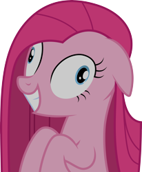 Size: 6000x7276 | Tagged: safe, artist:twilirity, pinkie pie, earth pony, pony, g4, .svg available, absurd resolution, contemplating insanity, floppy ears, pinkamena diane pie, simple background, solo, transparent background, vector