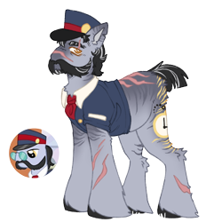 Size: 1000x1000 | Tagged: safe, artist:kazmuun, all aboard, pony, g4, scar, simple background, solo, transparent background