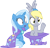 Size: 3107x3000 | Tagged: safe, artist:cloudy glow, derpy hooves, trixie, pegasus, pony, unicorn, a matter of principals, g4, season 8, .ai available, cute, derpabetes, duo, duo female, female, high res, mare, simple background, transparent background, vector