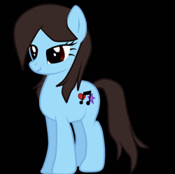 Size: 595x592 | Tagged: safe, artist:fj-c, earth pony, pony, g4, black background, female, lidded eyes, mare, ponified, ponified celebrity, selena gomez, simple background, smiling, solo