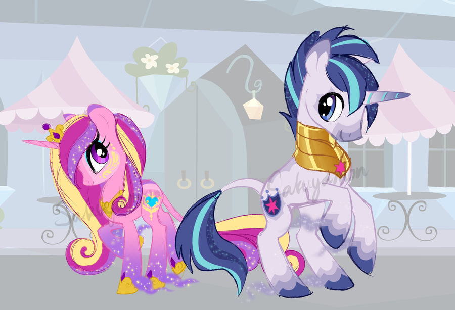#3190100 - safe, artist:sakuyamon, princess cadance, shining armor ...