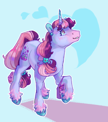 Size: 1656x1862 | Tagged: safe, artist:poniesart, pony, unicorn, g2, g4, ear piercing, fusion, fusion:sugar belle, fusion:sugar belle (g2), piercing, solo