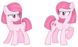 Size: 775x474 | Tagged: safe, artist:muhammad yunus, artist:tersisa, oc, oc only, oc:annisa the good pony, oc:annisa trihapsari, earth pony, pony, g4, angry, base used, cousins, duo, duo female, female, mare, shadow, siblings, simple background, transparent background, twins, unamused