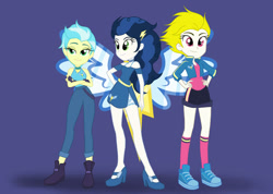 Size: 828x591 | Tagged: safe, artist:nightglowfan, high winds, misty fly, surprise (g4), human, equestria girls, g4, converse, equestria girls-ified, female, shoes, wonderbolts