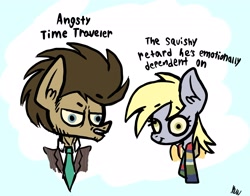 Size: 2767x2167 | Tagged: safe, artist:kenn, derpy hooves, doctor whooves, time turner, g4, cute, doctor who, female, funny, high res, male, meme, retarded, ship:doctorderpy, shipping, slur, straight, text