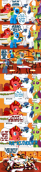 Size: 918x3843 | Tagged: safe, artist:jasperpie, shining armor, thorax, oc, oc:finn the pony, oc:jasper pie, changedling, changeling, g4, candy, candy cane, comic, food, hearth's warming decorations, hyperactive, irrational exuberance, king thorax, pie's pizzeria, reality ensues, smiling, table, this ended in tears