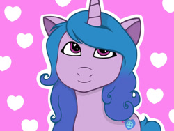 Size: 1032x774 | Tagged: safe, artist:darknightprincess, artist:magicalmysticva, izzy moonbow, pony, unicorn, g5, heart, heart eyes, solo, wingding eyes