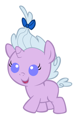 Size: 3008x4758 | Tagged: safe, artist:3d4d, sugar plum (g4), pony, unicorn, g4, baby, baby pony, female, filly, foal, recolor, simple background, solo, white background