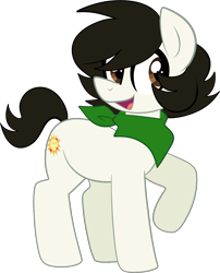 Size: 1485x1841 | Tagged: safe, artist:saveraedae, oc, oc only, oc:kenning prance, earth pony, pony, bandana, crossover, male, raised hoof, simple background, solo, transparent background