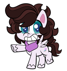 Size: 1296x1365 | Tagged: safe, artist:saveraedae, oc, oc only, oc:markey malarkey, pegasus, pony, g4, g4.5, my little pony: pony life, bandana, crossover, male, pony life accurate, show accurate, simple background, solo, style emulation, the mark side, transparent background