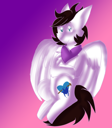 Size: 1920x2194 | Tagged: safe, artist:blxxdingtoy, oc, oc only, oc:markey malarkey, pegasus, pony, bandana, crossover, gradient background, solo, the mark side, wrong cutie mark