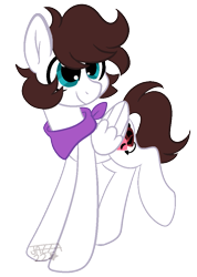 Size: 713x1000 | Tagged: safe, artist:loopydalamb, oc, oc only, oc:markey malarkey, pegasus, pony, bandana, crossover, cute, male, simple background, solo, the mark side, transparent background, wrong cutie mark