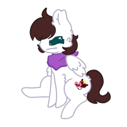 Size: 3000x3000 | Tagged: safe, artist:aurplestarss, oc, oc:markey malarkey, pegasus, pony, bandana, crossover, fluffy, high res, ponified, simple background, solo, the mark side, transparent background, wrong cutie mark