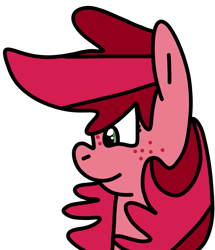 Size: 829x964 | Tagged: safe, artist:jadeharmony, oc, oc only, oc:apple blossom (ice1517), earth pony, pony, icey-verse, bust, female, mare, offspring, parent:big macintosh, parent:cheerilee, parents:cheerimac, simple background, solo, traditional art, transparent background