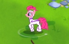 Size: 139x88 | Tagged: safe, gameloft, fili-second, pinkie pie, earth pony, pony, g4, female, mare, picture for breezies, power ponies, raised hoof, solo, superhero costume