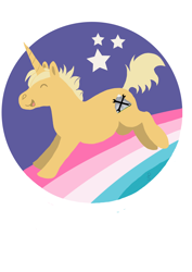 Size: 2480x3507 | Tagged: safe, artist:ryla, oc, oc only, pony, unicorn, cute, high res, jumping, rainbow, simple background, solo, white background, yellow coat