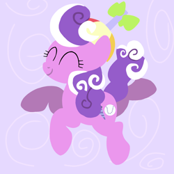 Size: 1400x1400 | Tagged: safe, artist:mlplary6, screwball, earth pony, pony, g4, cute, cuteball, eyes closed, female, hat, mare, smiling