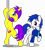 Size: 5255x5877 | Tagged: safe, artist:equestria secret guard, oc, oc only, oc:quantum rad, oc:清明上坟图, oc:量子小辐, earth pony, pony, unicorn, butt, clothes, duo, earth pony oc, female, horn, looking at you, male, mare, plot, pole, pole dancing, sexy, simple background, stallion, stripper pole, transparent background, unicorn oc