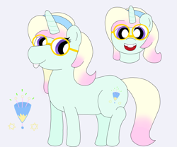 Size: 6047x5036 | Tagged: safe, artist:pinkiepie69, derpibooru exclusive, oc, oc:glitter bomb, pony, unicorn, braces, glasses, solo