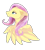 Size: 1280x1409 | Tagged: safe, artist:aprilsilverwolf, fluttershy, pegasus, pony, g4, bust, deviantart watermark, female, lacrimal caruncle, mare, obtrusive watermark, portrait, simple background, smiling, solo, transparent background, watermark